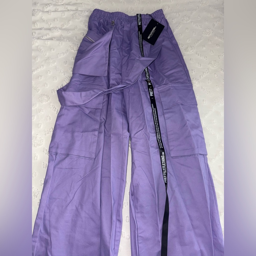 PrettyLittleThing Lilac Cargo Trousers